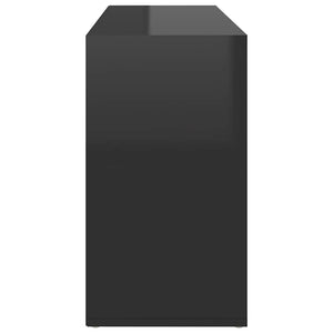 Schuhbank Schwarz Hochglanz 103 cm