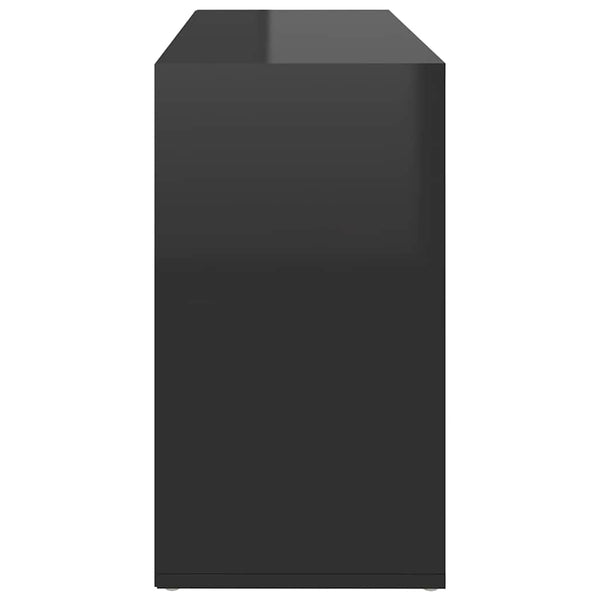 Schuhbank Schwarz Hochglanz 103 cm