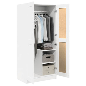 Weißer Kleiderschrank Holzwerkstoff 180 cm