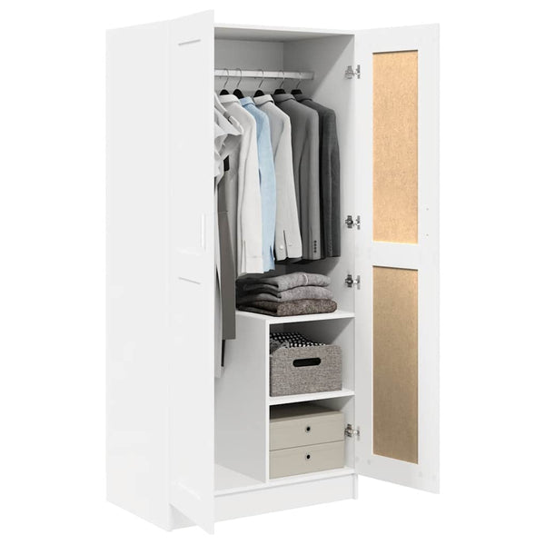 Weißer Kleiderschrank Holzwerkstoff 180 cm