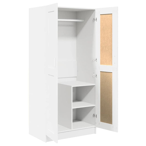 Weißer Kleiderschrank Holzwerkstoff 180 cm