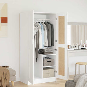 Weißer Kleiderschrank Holzwerkstoff 180 cm