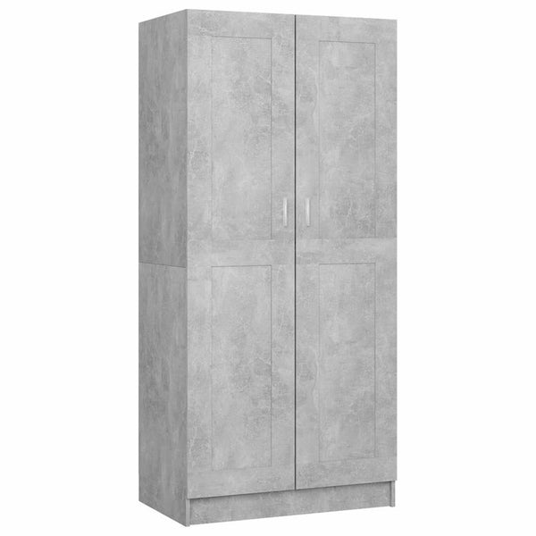 Kleiderschrank Betongrau 180 cm Hoch