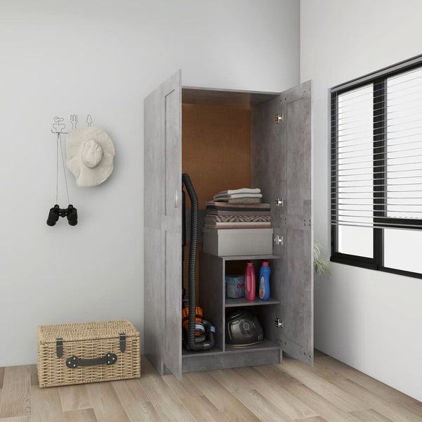 Kleiderschrank Betongrau 180 cm Hoch