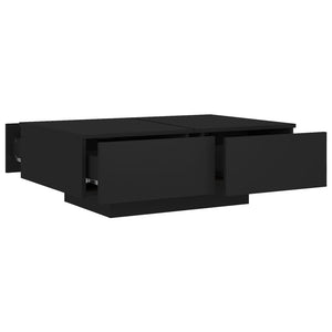 Schwarzer Couchtisch 90x60 cm