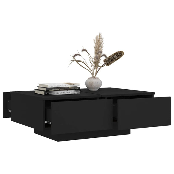 Schwarzer Couchtisch 90x60 cm