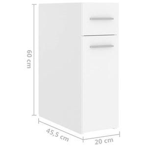 Apothekerschrank Weiß, 20x45,5x60 cm