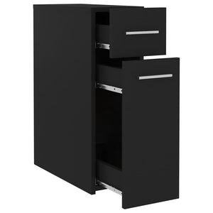 Schwarzer Apothekerschrank, 60 cm