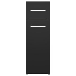 Schwarzer Apothekerschrank, 60 cm