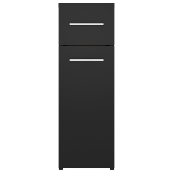 Schwarzer Apothekerschrank, 60 cm