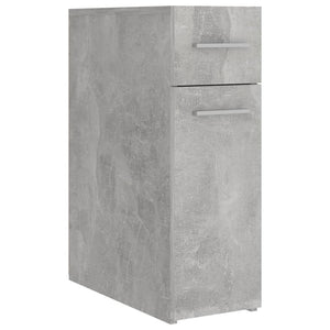 Betongrauer Apothekerschrank, 20x60 cm
