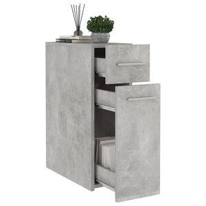 Betongrauer Apothekerschrank, 20x60 cm