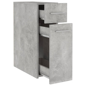 Betongrauer Apothekerschrank, 20x60 cm