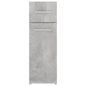 Betongrauer Apothekerschrank, 20x60 cm