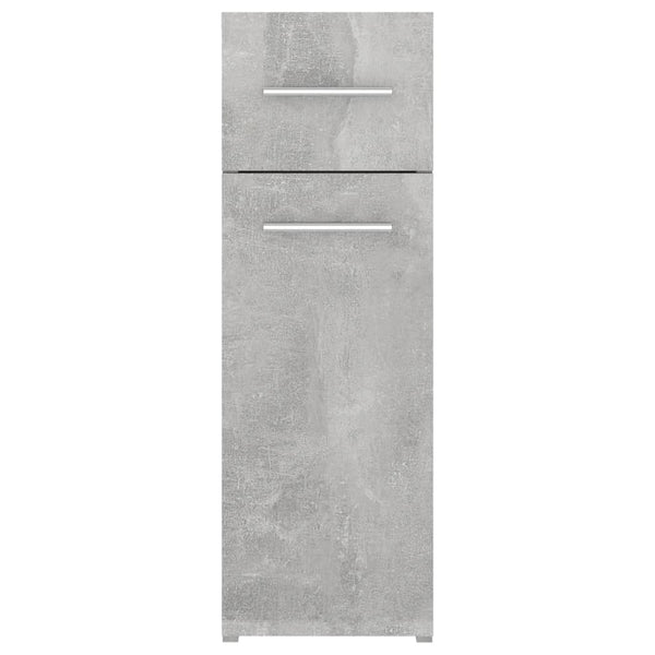 Betongrauer Apothekerschrank, 20x60 cm
