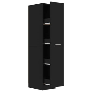Schwarzer Apothekerschrank 30x42,5x150 cm