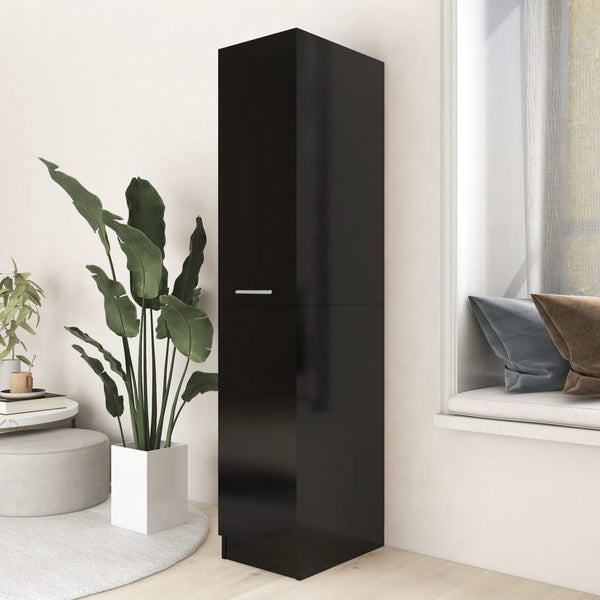 Schwarzer Apothekerschrank 30x42,5x150 cm
