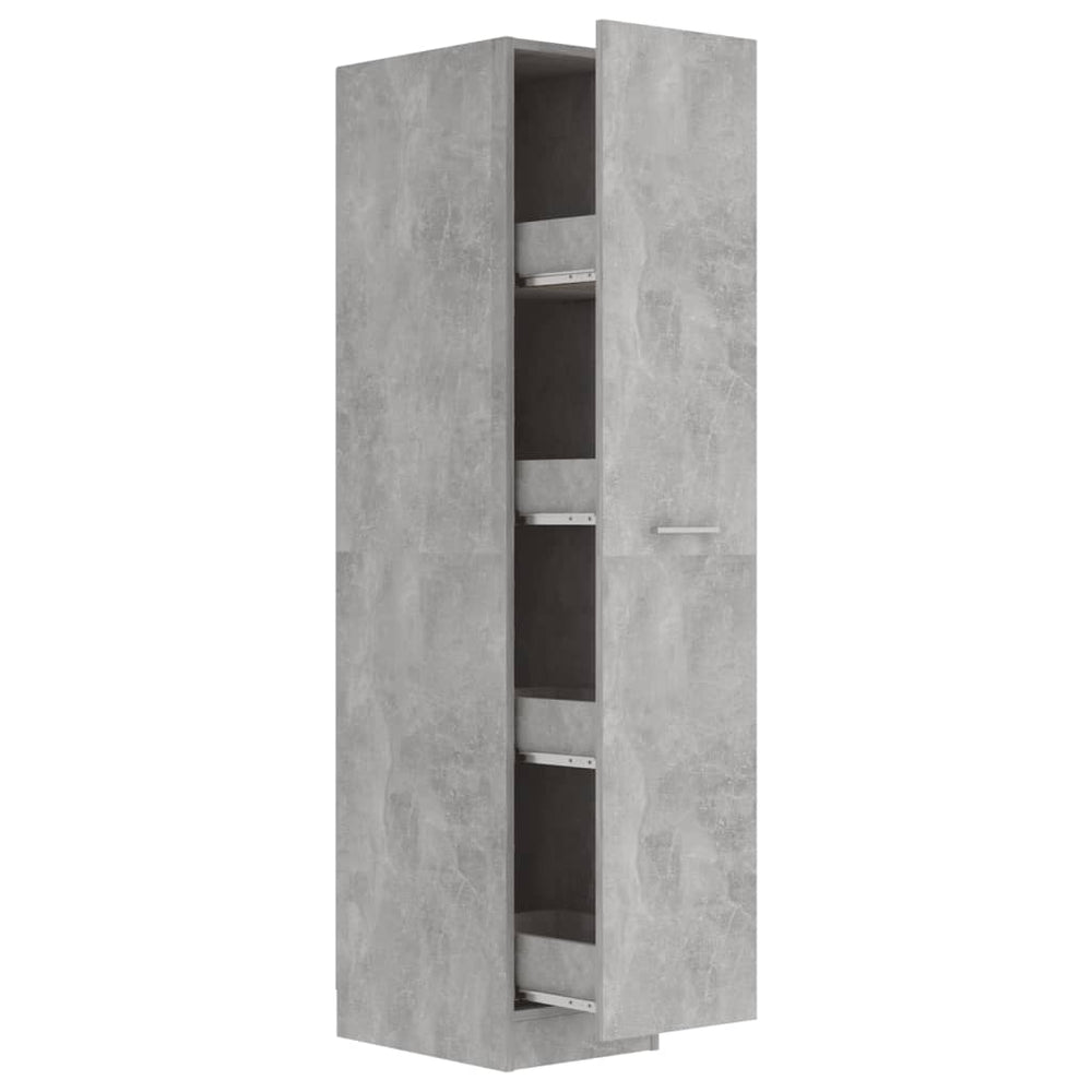 Betongrauer Apothekerschrank, 150 cm