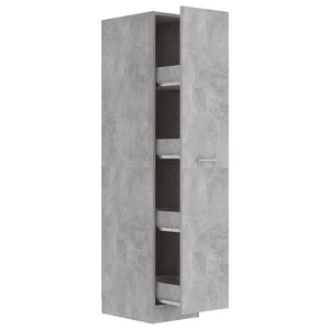 Betongrauer Apothekerschrank, 150 cm