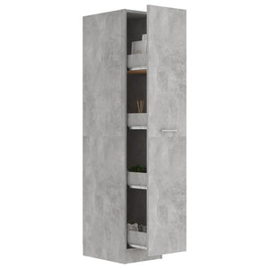 Betongrauer Apothekerschrank, 150 cm