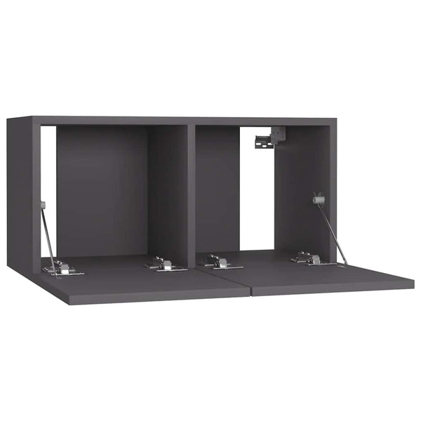Grauer TV-Hängeschrank 60 cm