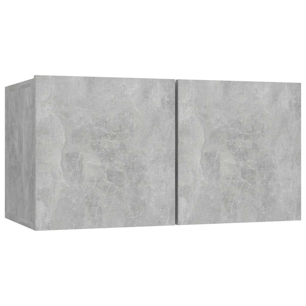vidaXL Meuble TV suspendu gris béton 60x30x30 cm