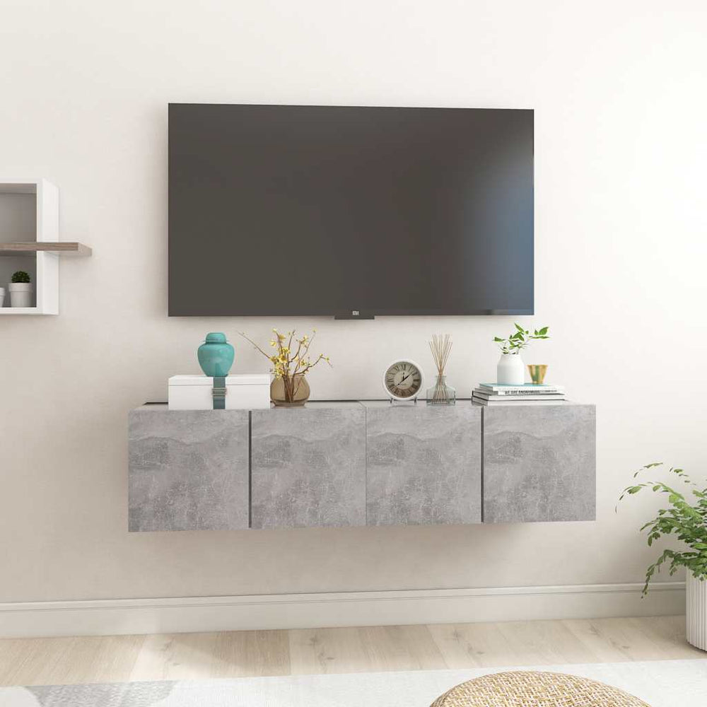 TV-Hängeschränke Betongrau 60x30x30 cm, 2er-Set