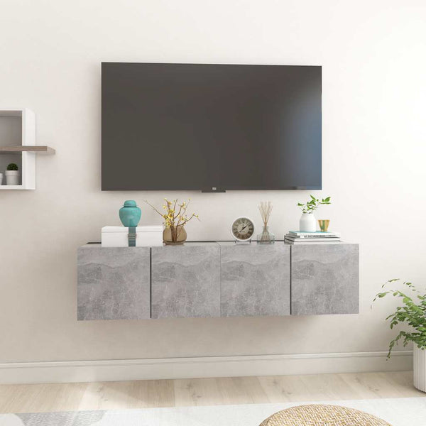 TV-Hängeschränke Betongrau 60x30x30 cm, 2er-Set