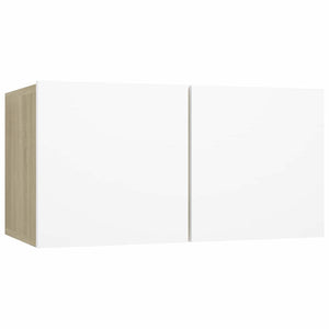 TV-Hängeschrank, Weiß & Sonoma-Eiche, 60 cm