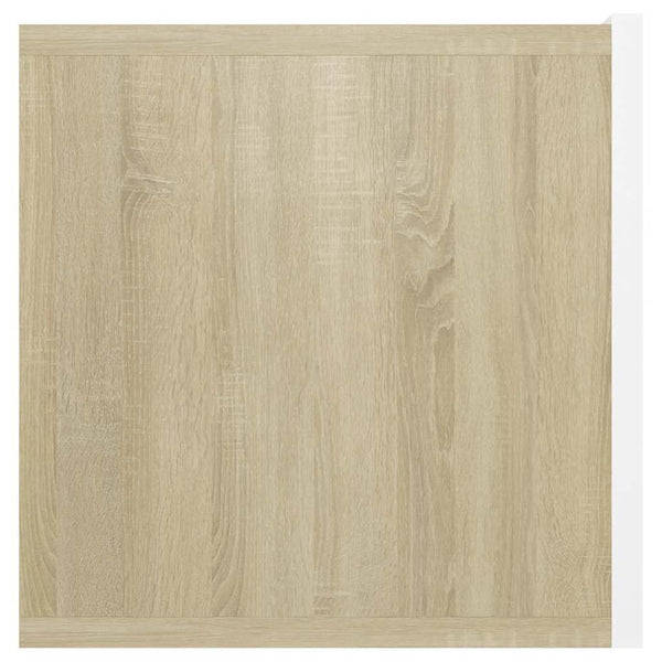 TV-Hängeschrank, Weiß & Sonoma-Eiche, 60 cm