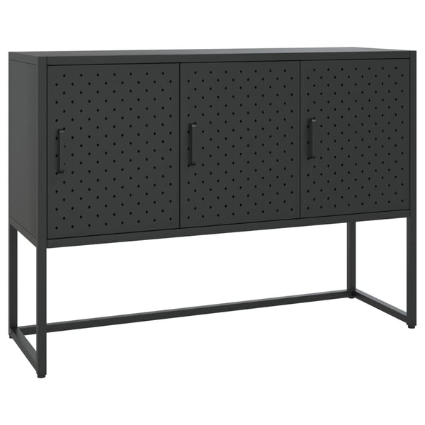 Schwarzes Stahl Sideboard 105 cm