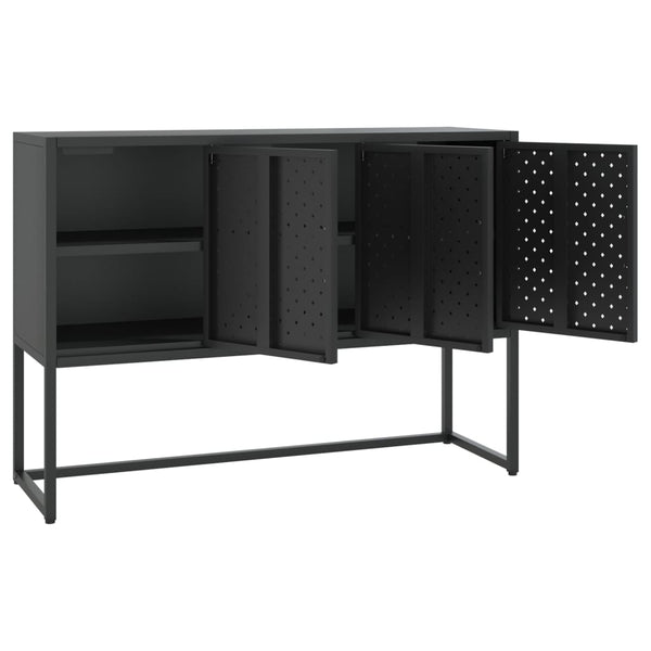 Schwarzes Stahl Sideboard 105 cm