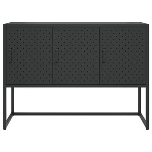Schwarzes Stahl Sideboard 105 cm