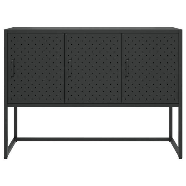 Schwarzes Stahl Sideboard 105 cm