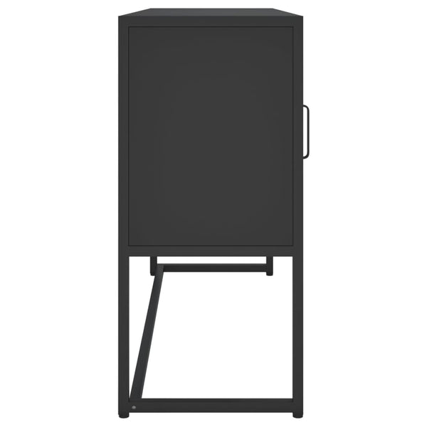 Schwarzes Stahl Sideboard 105 cm