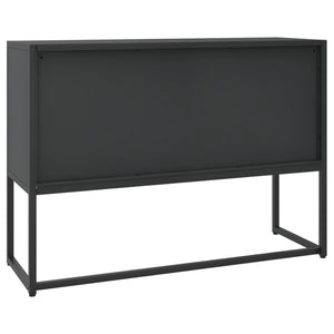 Schwarzes Stahl Sideboard 105 cm