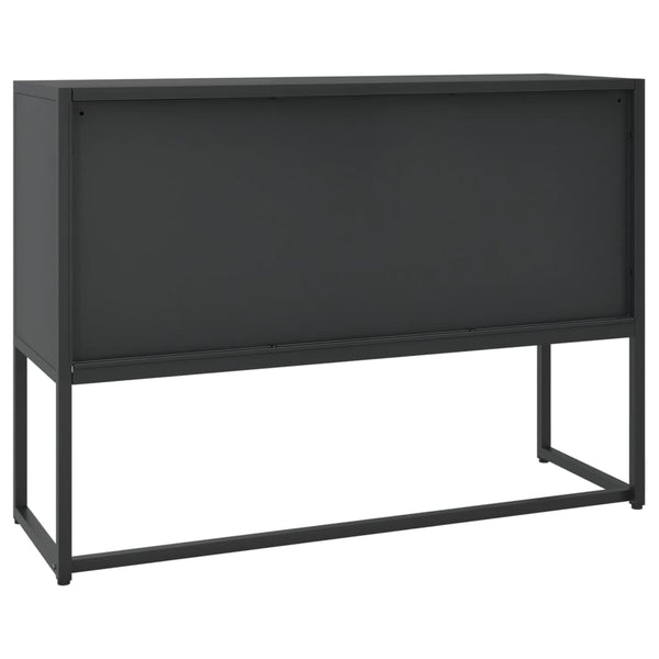 Schwarzes Stahl Sideboard 105 cm