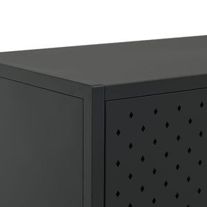 Schwarzes Stahl Sideboard 105 cm