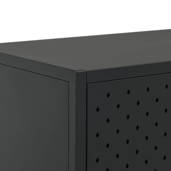 Schwarzes Stahl Sideboard 105 cm