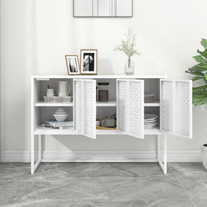 Weißes Stahl Sideboard 105 cm