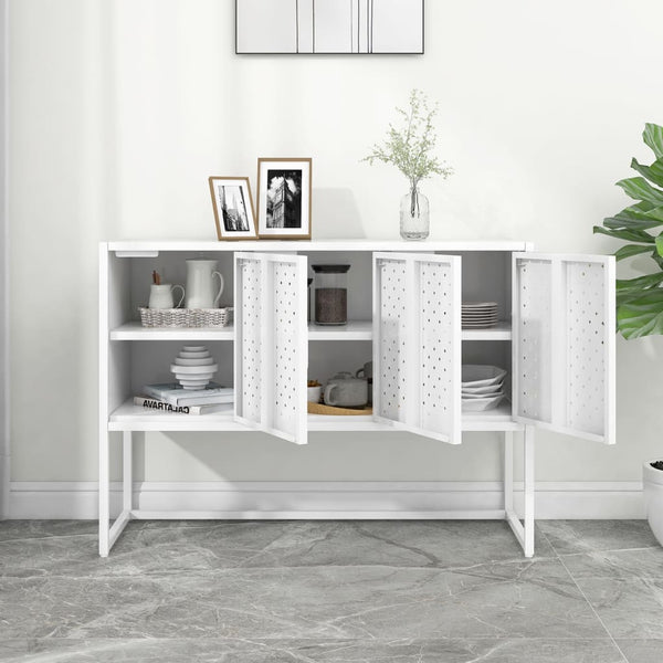 Weißes Stahl Sideboard 105 cm