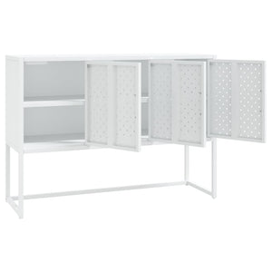 Weißes Stahl Sideboard 105 cm