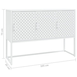 Weißes Stahl Sideboard 105 cm