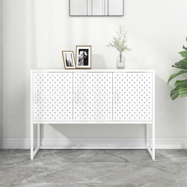 Weißes Stahl Sideboard 105 cm