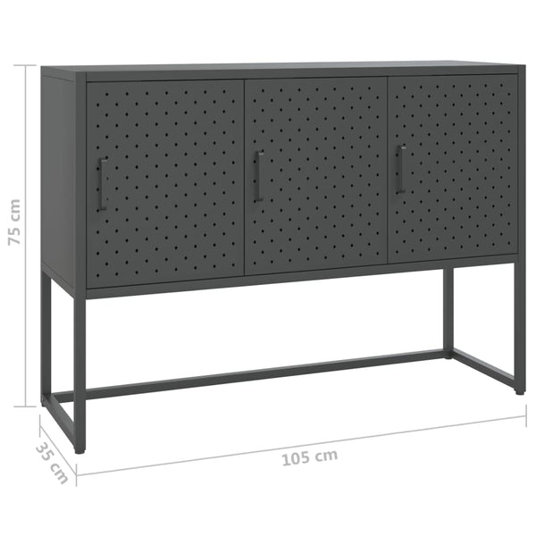 Anthrazit Sideboard Stahl 105 cm
