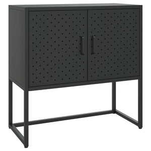 Schwarzes Stahl Sideboard 75 cm