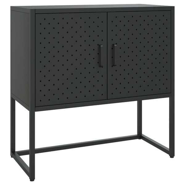 Schwarzes Stahl Sideboard 75 cm