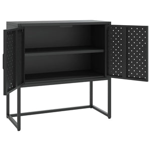Schwarzes Stahl Sideboard 75 cm