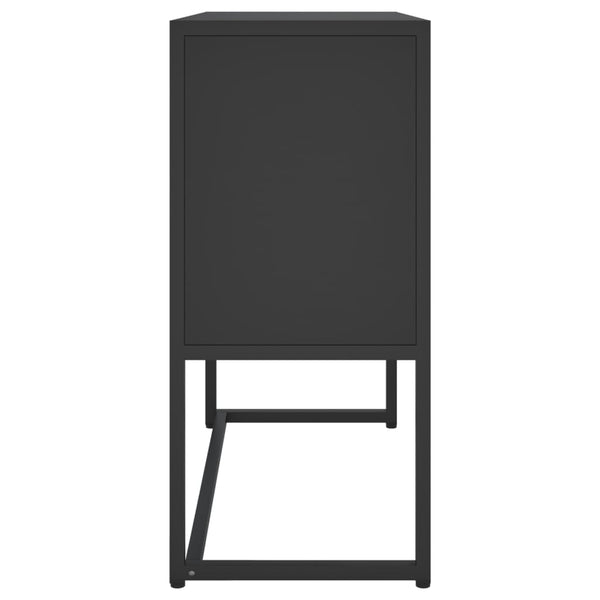 Schwarzes Stahl Sideboard 75 cm