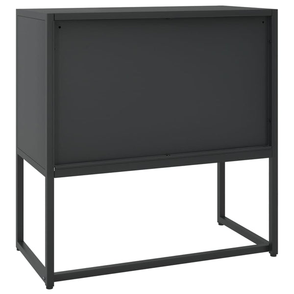 Schwarzes Stahl Sideboard 75 cm
